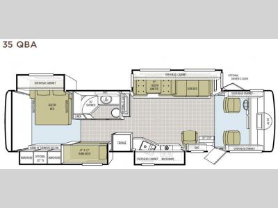 Floorplan - 2008 Tiffin Motorhomes Allegro 35 QBA