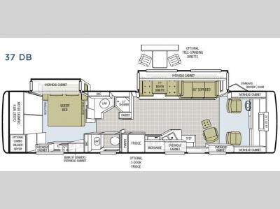 Floorplan - 2008 Tiffin Motorhomes Allegro Bay 37 DB