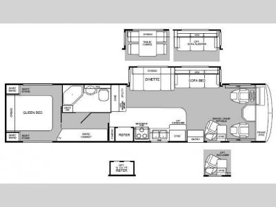 Floorplan - 2000 Fleetwood RV Bounder Diesel 39Z