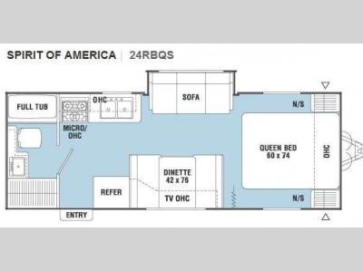 Floorplan - 2009 Coachmen RV Spirit of America 24RBQS