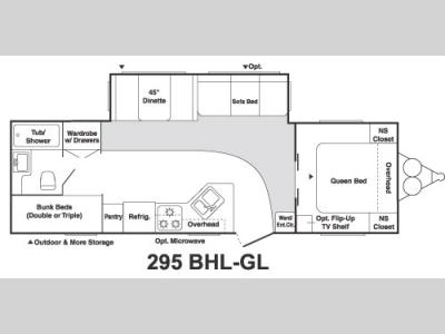 Floorplan - 2004 Keystone RV Springdale 295 BHL-GL