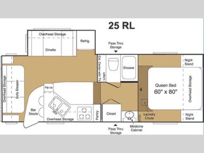 Floorplan - 2004 Keystone RV Laredo 25RL