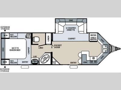 Floorplan - 2008 Forest River RV Rockwood Wind Jammer 2808W