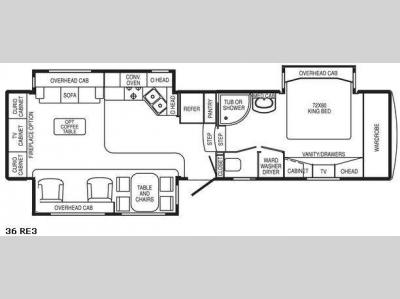 Floorplan - 2008 DRV Luxury Suites Mobile Suites 36 RE3