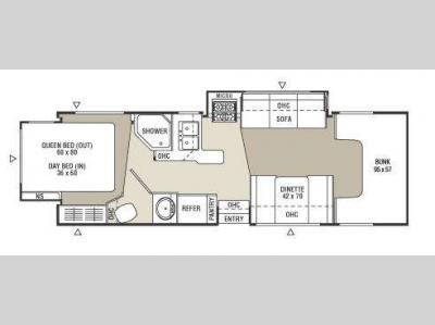 Floorplan - 2009 Coachmen RV Freelander 2700RS