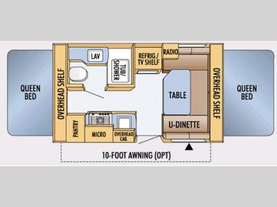 Floorplan - 2009 Jayco Jay Feather Ex-Port 17C