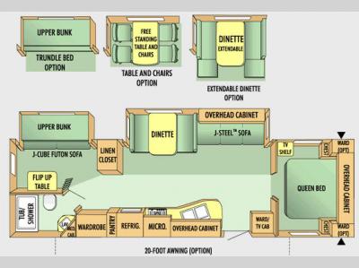 Floorplan - 2009 Jayco Jay Flight G2 31BHDS