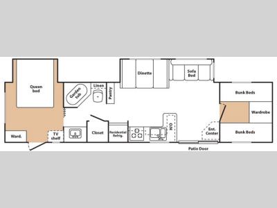 Floorplan - 2009 Keystone RV Summerland 3720BH