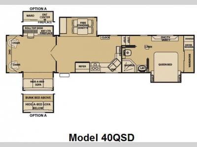 Floorplan - 2009 Forest River RV Day Dreamer 40QSD