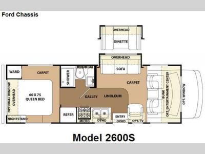 Floorplan - 2009 Forest River RV Sunseeker 2600SFord