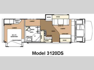 Floorplan - 2009 Forest River RV Sunseeker 3120DSFord