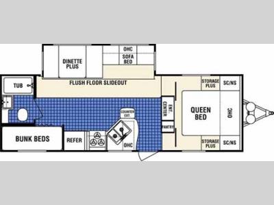 Floorplan - 2009 Dutchmen RV Classic 26B-DSL