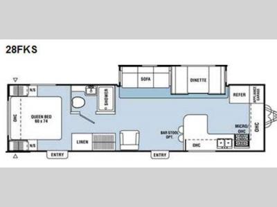 Floorplan - 2009 Coachmen RV Spirit of America 28FKS