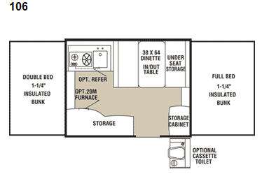 Floorplan - 2008 Coachmen RV Clipper Sport 106