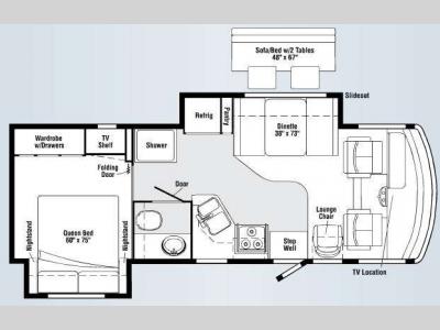 Floorplan - 2009 Itasca Sunstar 26P
