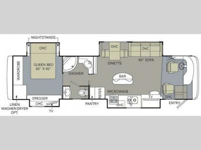 Floorplan - 2009 Monaco Knight 38 PKQ