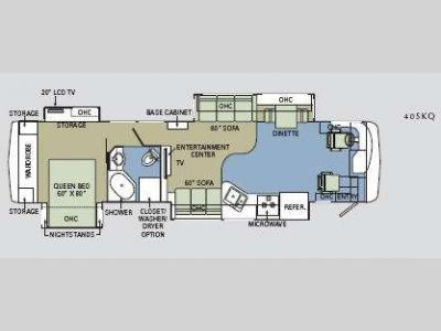 Floorplan - 2008 Holiday Rambler Endeavor 40 SKQ