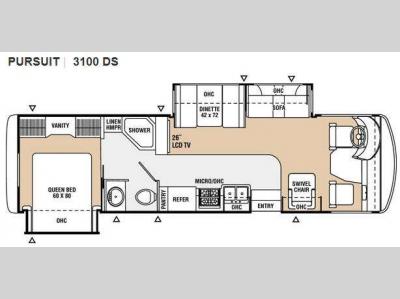 Floorplan - 2008 Georgie Boy Pursuit 3100 DS