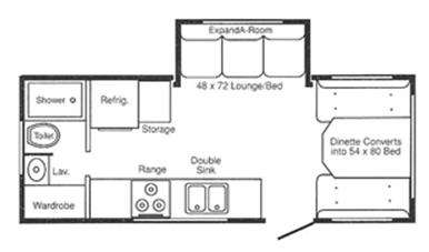 Floorplan - 2008 Hi-Lo Trailer Towlite 2408T