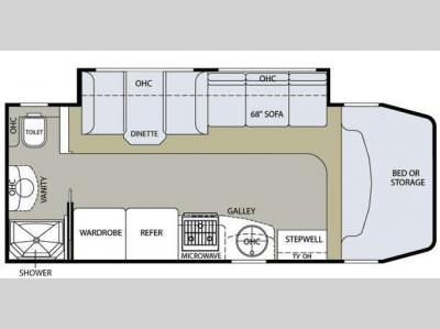 Floorplan - 2009 Holiday Rambler Traveler 24RFS