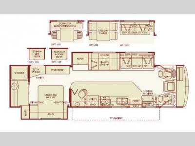 Floorplan - 2005 Fleetwood RV Bounder 35E