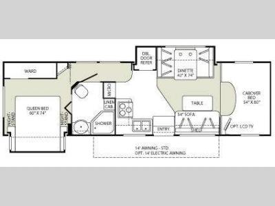 Floorplan - 2009 Fleetwood RV Tioga 31M