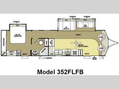 Floorplan - 2008 Forest River RV Salem XL 352FLFB