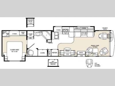 Floorplan - 2001 Fleetwood RV Pace Arrow 37K