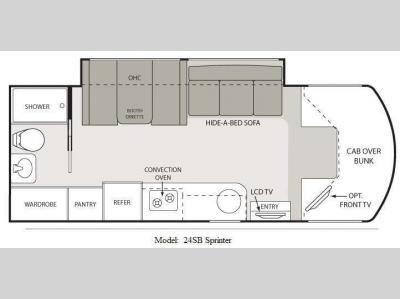 Floorplan - 2009 Four Winds RV Chateau Citation Sprinter 24SB