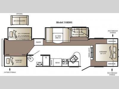 Floorplan - 2010 Keystone RV Outback Sydney Edition 310BHS