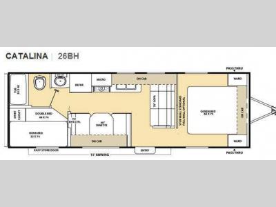 Floorplan - 2010 Coachmen RV Catalina 26BH