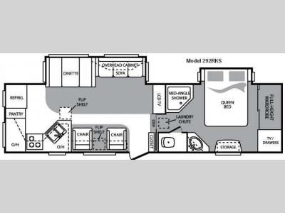 Floorplan - 2010 Keystone RV Cougar 292RKSWE