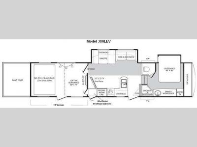 Floorplan - 2010 Keystone RV Raptor 380LEV