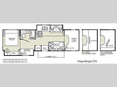 Floorplan - 2009 Fleetwood RV Tioga Ranger 31N