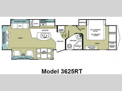 Floorplan - 2010 Forest River RV Cardinal 3625RT