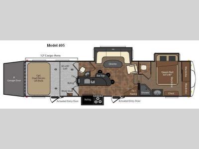 Floorplan - 2010 Keystone RV Fuzion 405