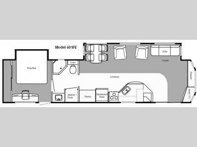 Floorplan - 2010 Keystone RV Residence 401FE