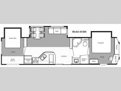 Floorplan - 2010 Keystone RV Residence 402BH