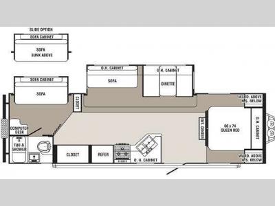 Floorplan - 2010 Palomino Thoroughbred Elite T-830BHS