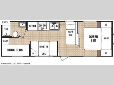 Floorplan - 2010 Dutchmen RV Four Winds Aristocrat 27B