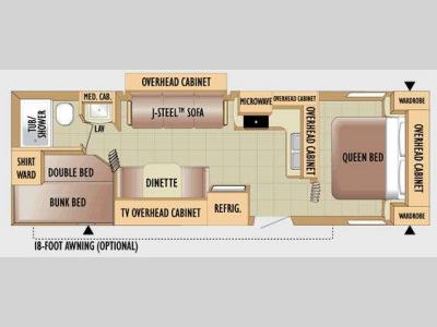 Floorplan - 2010 Jayco Jay Flight 28BHS