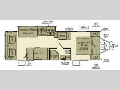 Floorplan - 2010 EverGreen RV Ever-Lite 31RLS