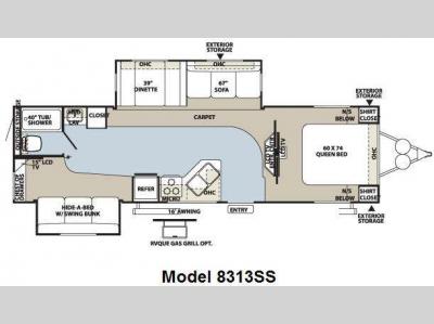 Floorplan - 2010 Forest River RV Rockwood Signature Ultra Lite 8313SS