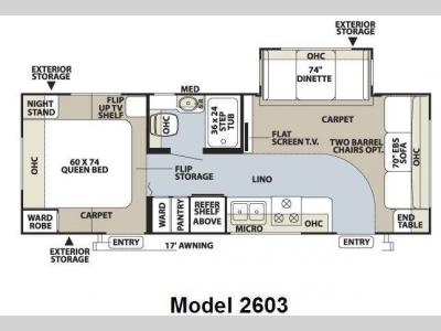 Floorplan - 2010 Forest River RV Rockwood Ultra Lite 2603
