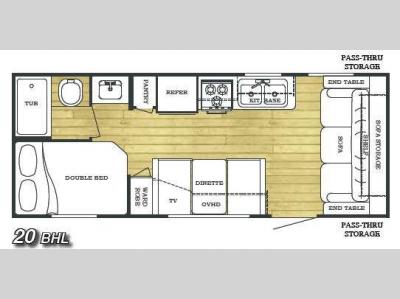 Floorplan - 2010 Gulf Stream RV Conquest 20BHL Lite