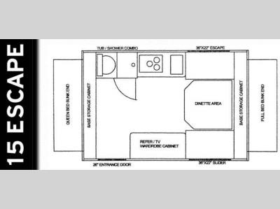 Floorplan - 2009 Cikira RV Escape 15 ESCAPE