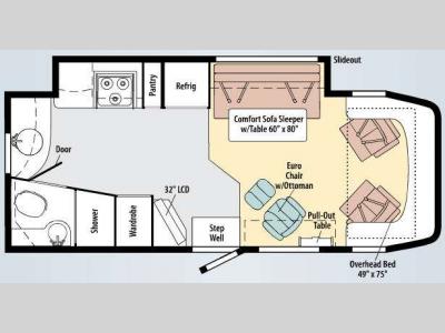 Floorplan - 2010 Winnebago View 24A