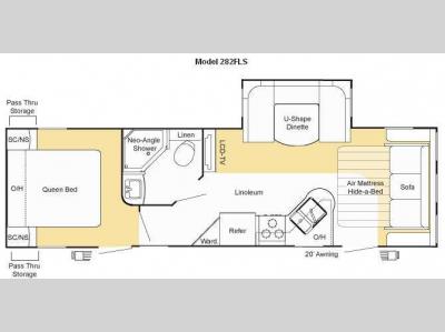 Floorplan - 2010 Keystone RV Sprinter 282FLS