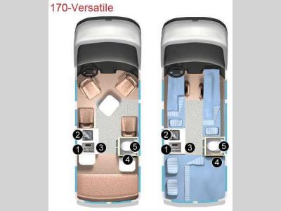 Floorplan - 2010 Roadtrek 170-Versatile