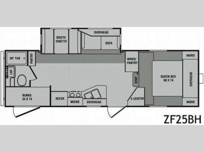 Floorplan - 2010 CrossRoads RV Zinger ZF25BH